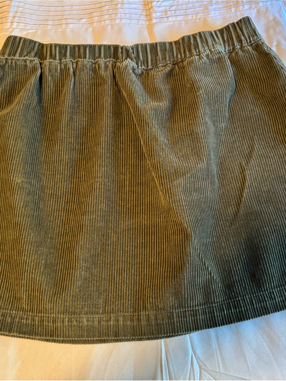 Women’s Olive Corduroy A-Line Skirt - Classic Casual